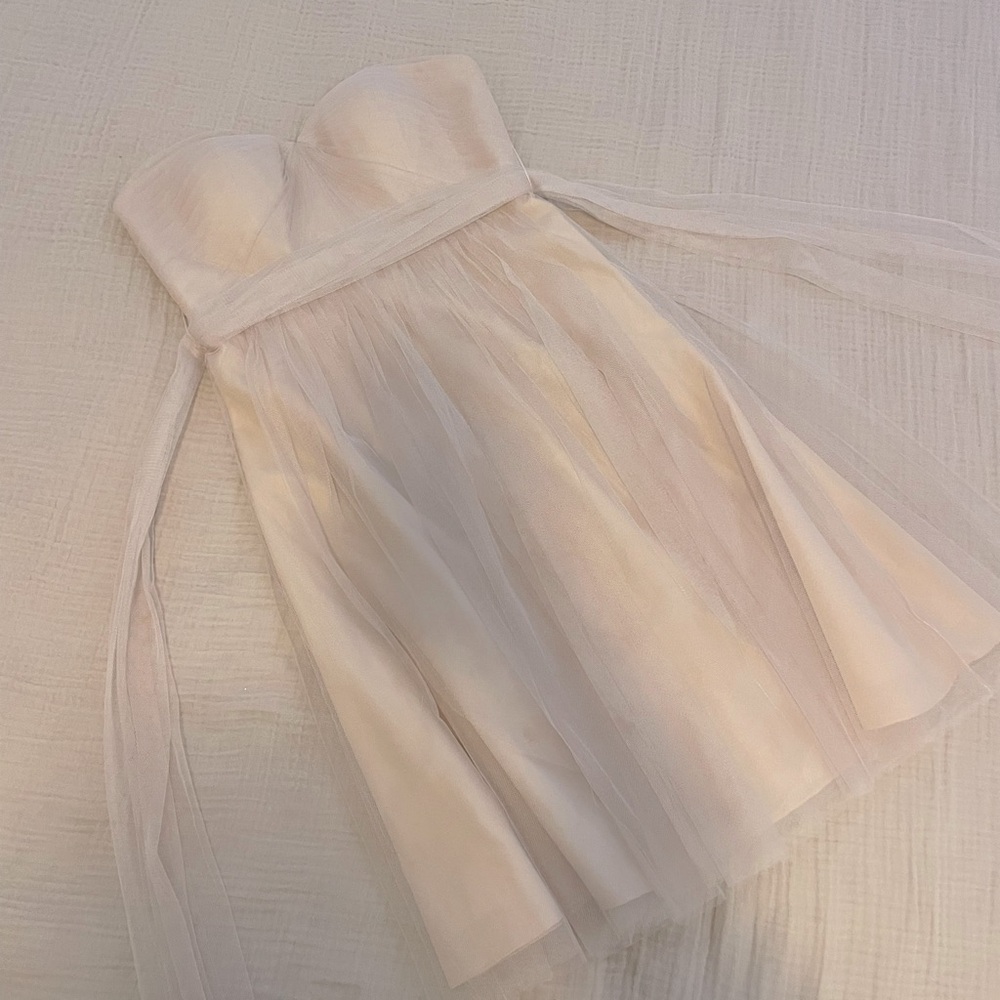 Bridal dress, bridesmaids dress, strapless dress ivory dress, prom dress size S